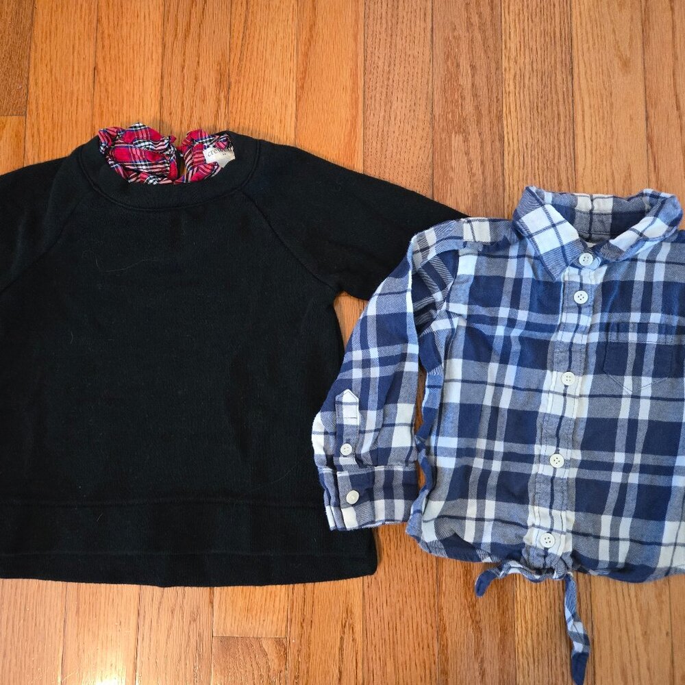 NWOT Crewcuts Girls Size 2T Sweater and Button Down